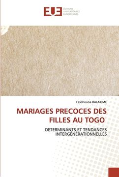 portada Mariages Precoces Des Filles Au Togo (en Francés)