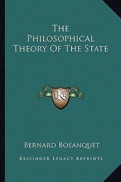 portada the philosophical theory of the state