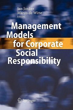 portada management models for corporate social responsibility (en Inglés)