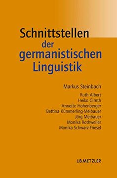 portada Schnittstellen Der Germanistischen Linguistik (in German)