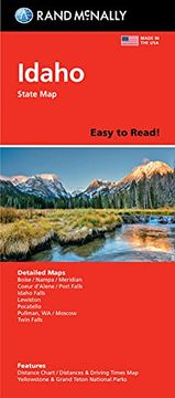 portada Rand Mcnally Easy to Read Folded Map: Idaho State map (en Inglés)