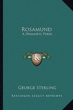 portada rosamund: a dramatic poem (en Inglés)