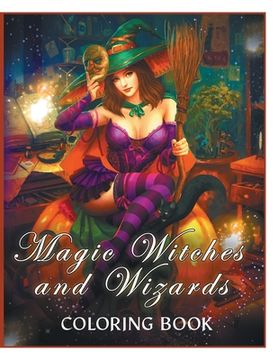 portada Magic Witches and Wizards Coloring Book: (Fantasy Coloring) (en Inglés)