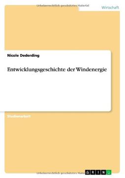 portada Entwicklungsgeschichte der Windenergie (German Edition)