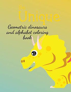 portada Geometric Dinosaurs and Alphabet Coloring Book 