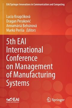 portada 5th Eai International Conference on Management of Manufacturing Systems