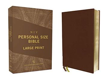 portada Holy Bible: New International Version, Personal Size Bible, Genuine Leather, Buffalo, Brown, red Letter Edition, Comfort Print (en Inglés)