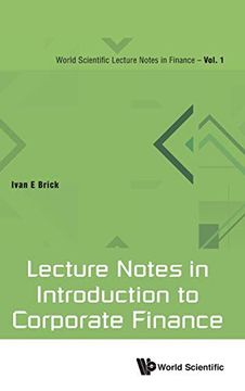 portada Lecture Notes in Introduction to Corporate Finance (en Inglés)