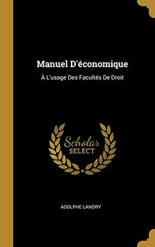 portada Manuel d'Économique: À l'Usage Des Facultés de Droit (en Francés)