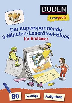 portada Duden Leseprofi - der Superspannende 3-Minuten-Leserã¤Tsel-Block Fã¼R Erstleser: 80 Knifflige Aufgaben (en Alemán)