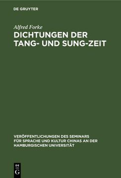 portada Dichtungen der Tang- und Sung-Zeit (en Alemán)