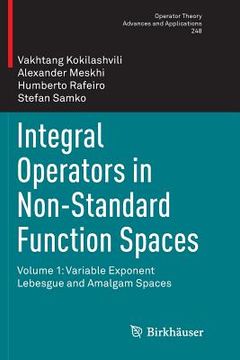 portada Integral Operators in Non-Standard Function Spaces: Volume 1: Variable Exponent Lebesgue and Amalgam Spaces (in English)