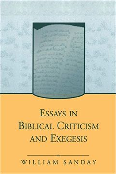 portada essays in biblical criticism and exegesis