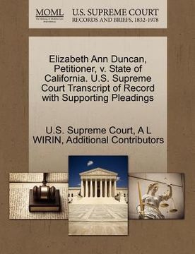 portada elizabeth ann duncan, petitioner, v. state of california. u.s. supreme court transcript of record with supporting pleadings