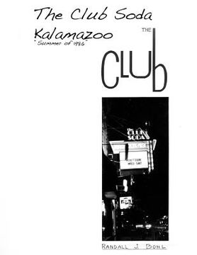 portada The Club Soda, Kalamazoo: The Club (en Inglés)