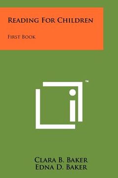portada reading for children: first book (en Inglés)