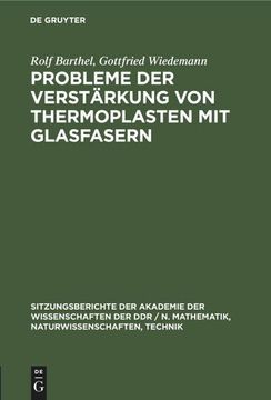 portada Probleme der Verstärkung von Thermoplasten mit Glasfasern (en Alemán)