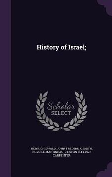 portada History of Israel; (en Inglés)