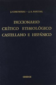 portada Diccionario Critico Etimologico 6 (Y-Z) (Diccionarios) (in Spanish)