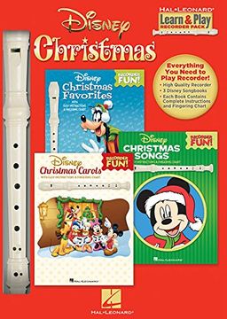 portada Hal Leonard Disney Christmas (Learn & Play Recorder Pack) Recorder Series General Merchandise 
