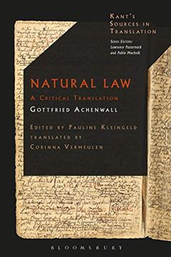 portada Natural law a Translation of the Textbook for Kant s Lectures on Legal and Political Philosophy (in English)