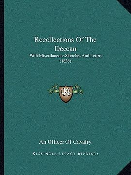 portada recollections of the deccan: with miscellaneous sketches and letters (1838) (en Inglés)