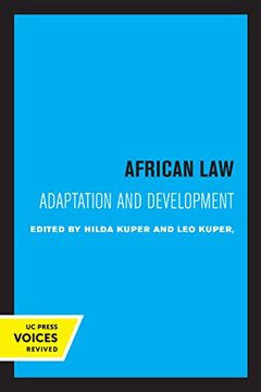 portada African Law: Adaptation and Development (en Inglés)