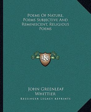 portada poems of nature, poems subjective and reminiscent, religious poems