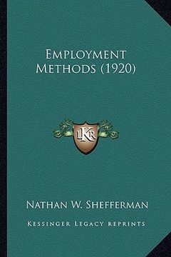 portada employment methods (1920) (en Inglés)