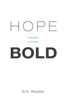 portada Hope = Bold (en Inglés)