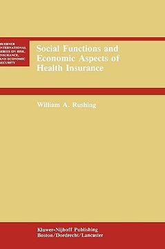 portada social functions and economic aspects of health insurance (en Inglés)