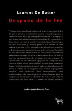 portada Después de la ley (in Spanish)