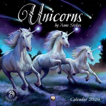 portada Unicorns by Anne Stokes Wall Calendar 2024 (Art Calendar) (in English)