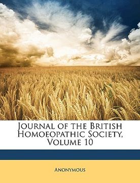 portada journal of the british homoeopathic society, volume 10