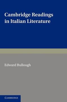 portada Cambridge Readings in Italian Literature (en Inglés)