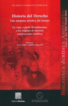 portada Historia del Derecho. Una Maquina Juridica del Tiempo (in Spanish)