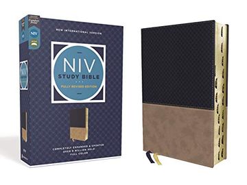 portada Niv Study Bible, Fully Revised Edition, Leathersoft, Navy (in English)
