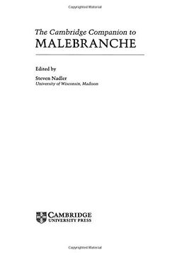 portada The Cambridge Companion to Malebranche (Cambridge Companions to Philosophy) (en Inglés)
