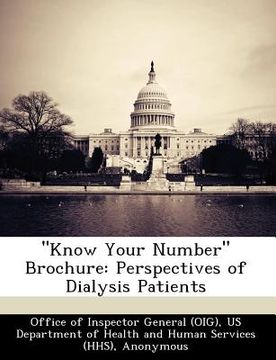portada "know your number" brochure: perspectives of dialysis patients (en Inglés)