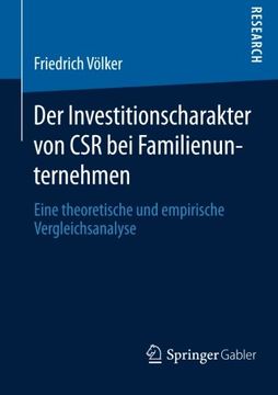 portada Der Investitionscharakter von csr bei Familienunternehmen: Eine Theoretische und Empirische Vergleichsanalyse (in German)