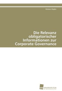 portada Die Relevanz Obligatorischer Informationen Zur Corporate Governance