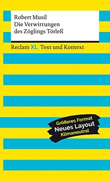 portada Die Verwirrungen des Zöglings Törleß. Textausgabe mit Kommentar und Materialien Reclam xl Text und Kontext (in German)