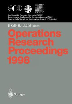 portada operations research proceedings 1998: selected papers of the international conference on operations research, zurich, august 31 - september 3, 1998