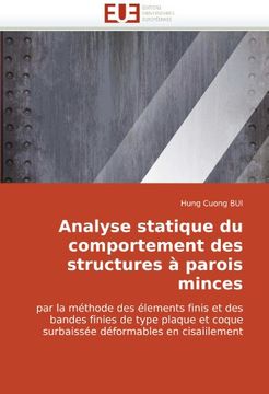portada Analyse Statique Du Comportement Des Structures a Parois Minces