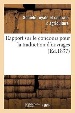 portada Rapport Sur Le Concours Pour La Traduction d'Ouvrages O (en Francés)