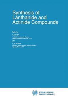 portada Synthesis of Lanthanide and Actinide Compounds (en Inglés)