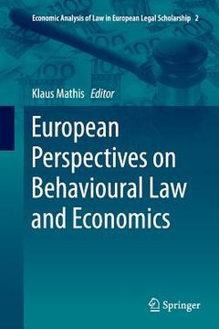portada European Perspectives on Behavioural Law and Economics (en Inglés)