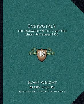 portada everygirl's: the magazine of the camp fire girls, september 1925 (in English)