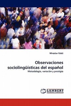portada observaciones sociolinguisticas del espanol (in English)