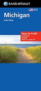 portada Rand Mcnally Easy to Fold: Michigan State Laminated map (en Inglés)